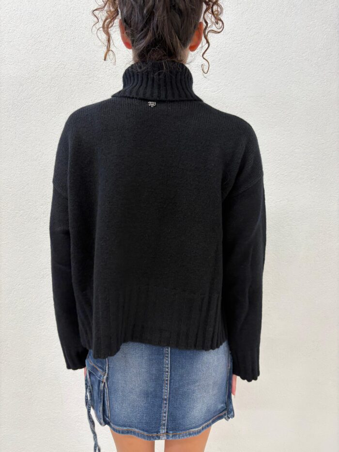 MAGLIA PULL DOLCEVITA NERO TURTLENECK CHRIS Aniye By