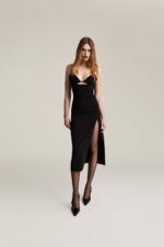 ABITO MIDI NERO BRALETTE DRESS LINDA Aniye By