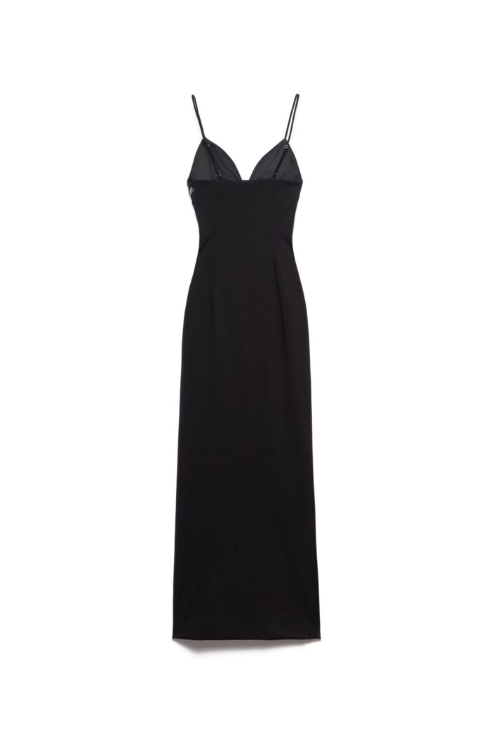 ABITO MIDI NERO BRALETTE DRESS LINDA Aniye By