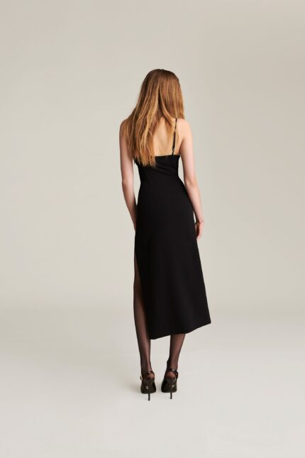 ABITO MIDI NERO BRALETTE DRESS LINDA Aniye By