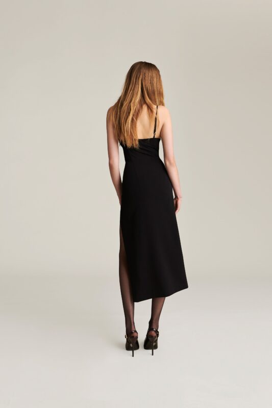 ABITO MIDI NERO BRALETTE DRESS LINDA Aniye By
