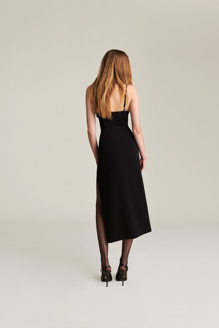 ABITO MIDI NERO BRALETTE DRESS LINDA Aniye By