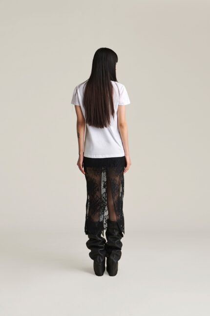 GONNA PIZZO NERA LONGUETTE LACE Aniye By