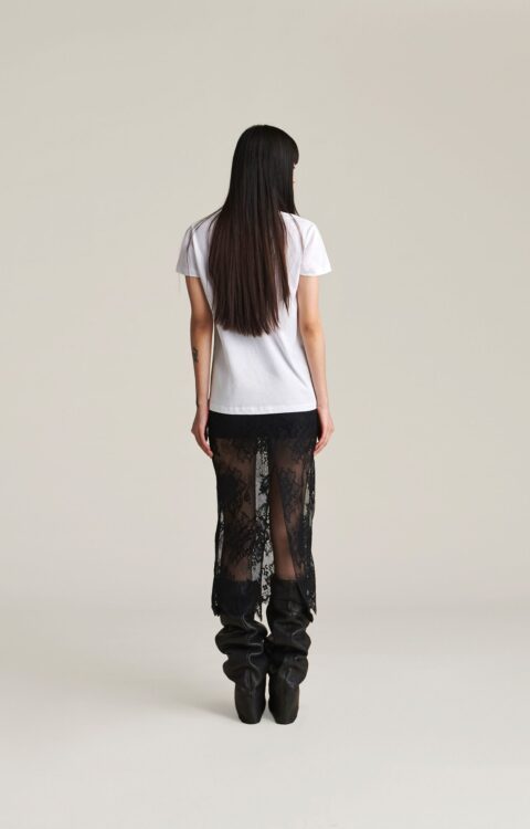 GONNA PIZZO NERA LONGUETTE LACE Aniye By