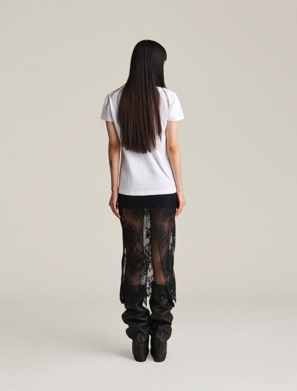 GONNA PIZZO NERA LONGUETTE LACE Aniye By