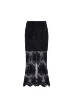 GONNA PIZZO NERA LONGUETTE LACE Aniye By
