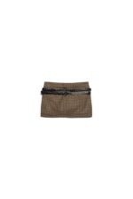 GONNA QUADRI BELT SKIRT LEXA Aniye By