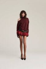 GONNA VOLANT BORDEAUX MINI SKIRT IVETTE Aniye By