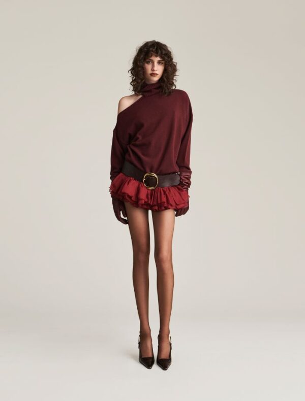 GONNA VOLANT BORDEAUX MINI SKIRT IVETTE Aniye By