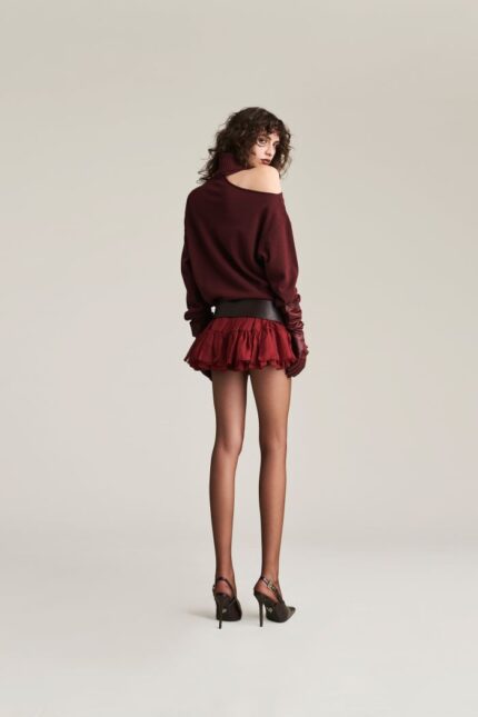 GONNA VOLANT BORDEAUX MINI SKIRT IVETTE Aniye By