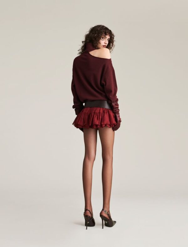 GONNA VOLANT BORDEAUX MINI SKIRT IVETTE Aniye By