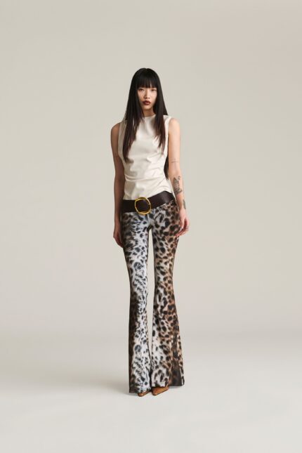 PANTALONE ANIMALIER FLARED NADINE Aniye By