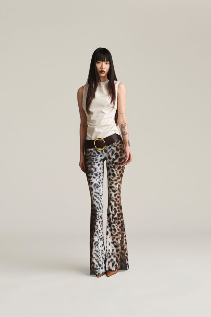 PANTALONE ANIMALIER FLARED NADINE Aniye By