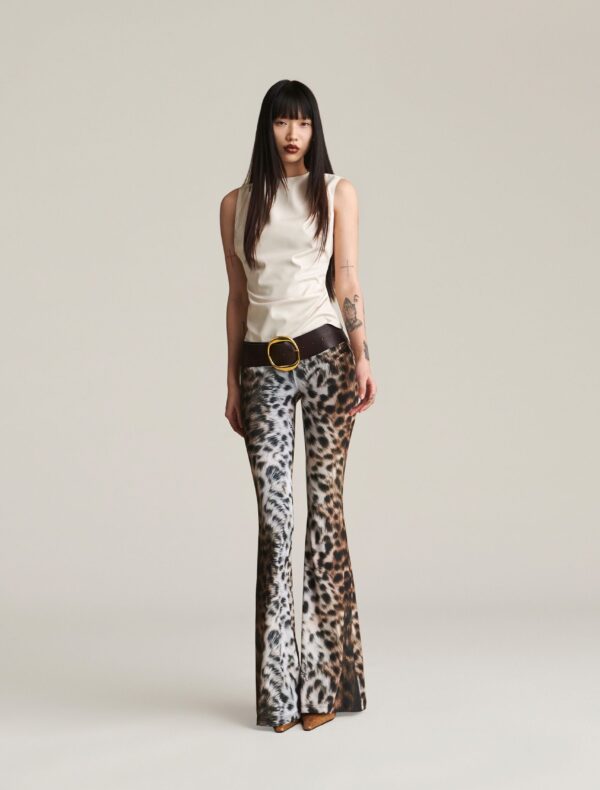 PANTALONE ANIMALIER FLARED NADINE Aniye By