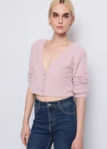 SCALDACUORE CARDIGAN PELUCHE ROSA Denny Rose
