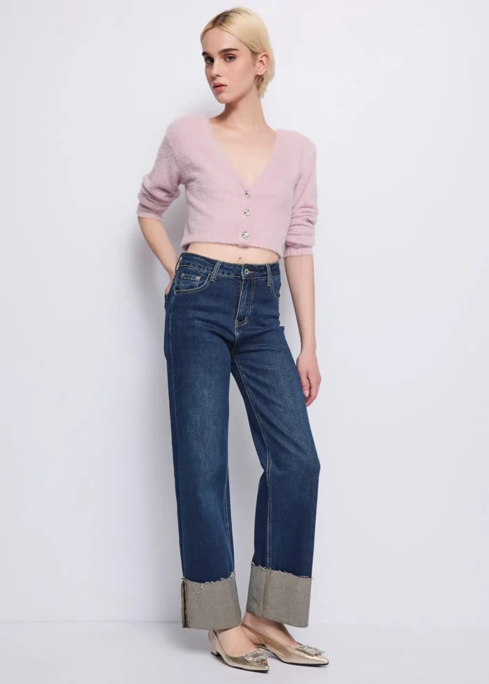 SCALDACUORE CARDIGAN PELUCHE ROSA Denny Rose