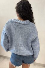 CARDIGAN AZZURRO MÉLANGE Denny Rose