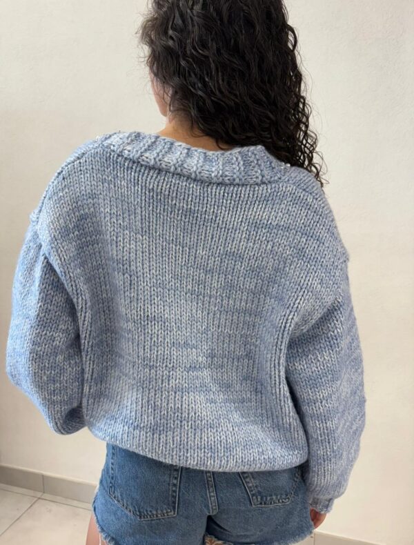 CARDIGAN AZZURRO MÉLANGE Denny Rose