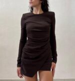 ABITO A TUBINO MOKA MINI DRESS SIENNA Aniye By