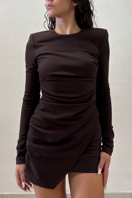 ABITO A TUBINO MOKA MINI DRESS SIENNA Aniye By