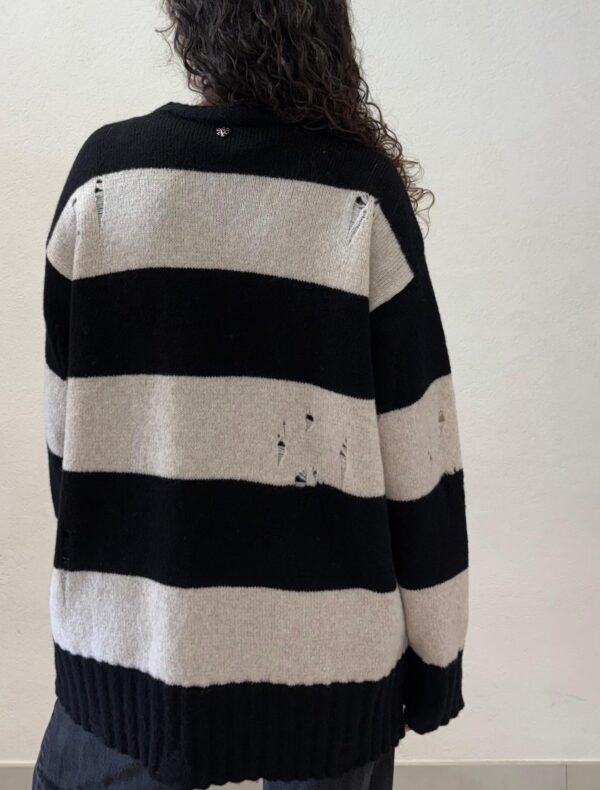MAGLIA A RIGHE BIANCO E NERO PULL ALY Aniye By