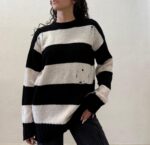 MAGLIA A RIGHE BIANCO E NERO PULL ALY Aniye By