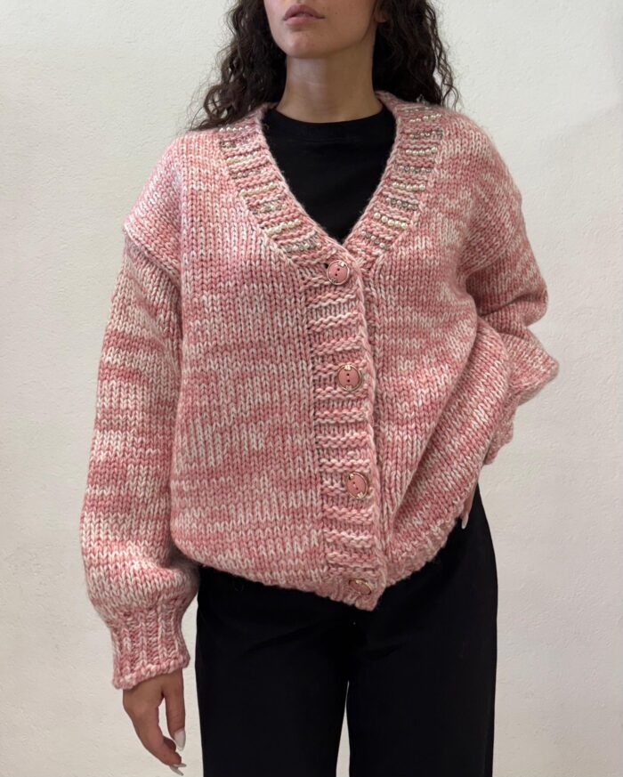 CARDIGAN ROSA MÉLANGE Denny Rose