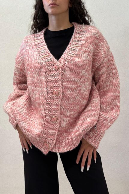 CARDIGAN ROSA MÉLANGE Denny Rose