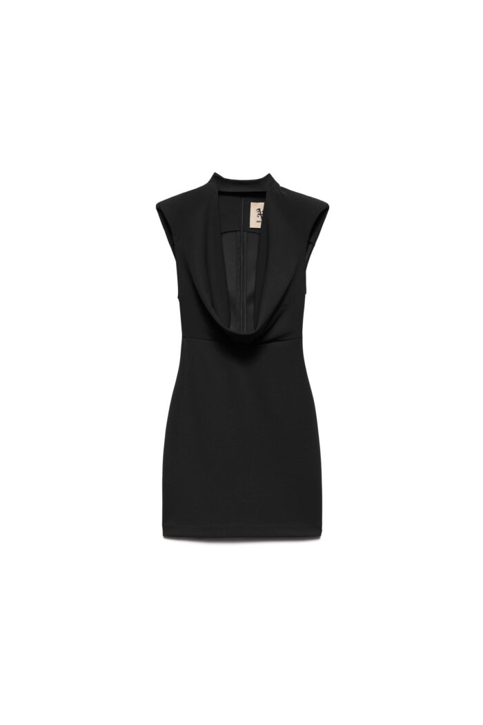 ABITO COLLAR DRESS JABOT MINI SIENNA Aniye By