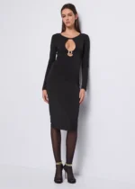 ABITO IN CREPÊ NERO Denny Rose