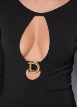 ABITO IN CREPÊ NERO Denny Rose