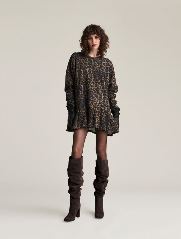 ABITO IN FELPA ANIMALIER MINI DRESS MAKU Aniye By