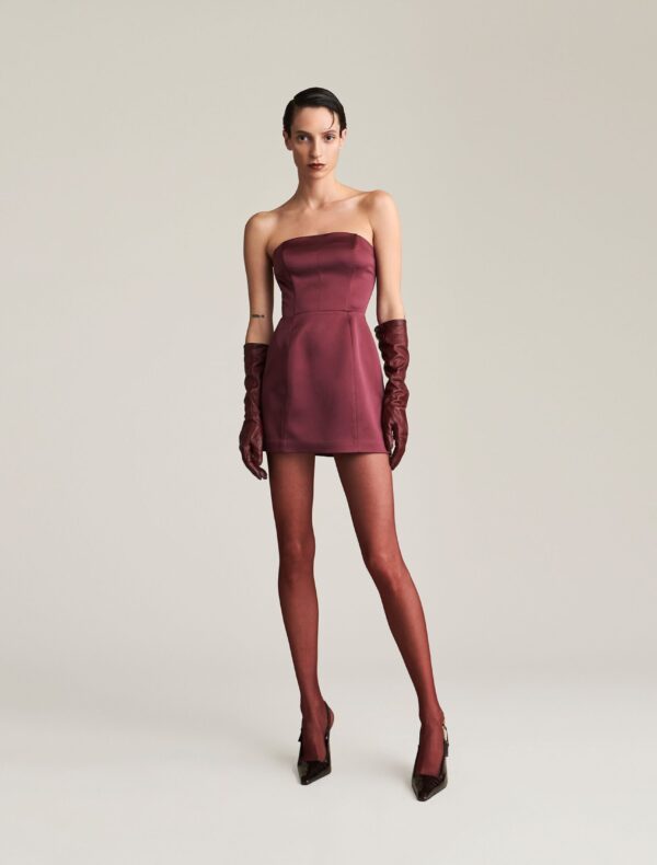 ABITO IN RASO BORDEAUX BUSTIER DRESS MYA Aniye By