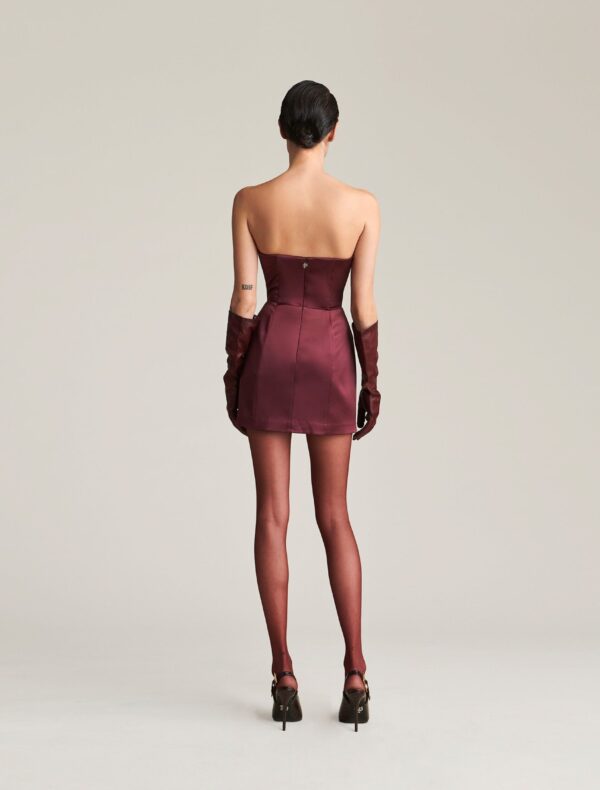 ABITO IN RASO BORDEAUX BUSTIER DRESS MYA Aniye By