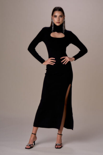 ABITO LUNGO NERO CUT OUT No Secrets
