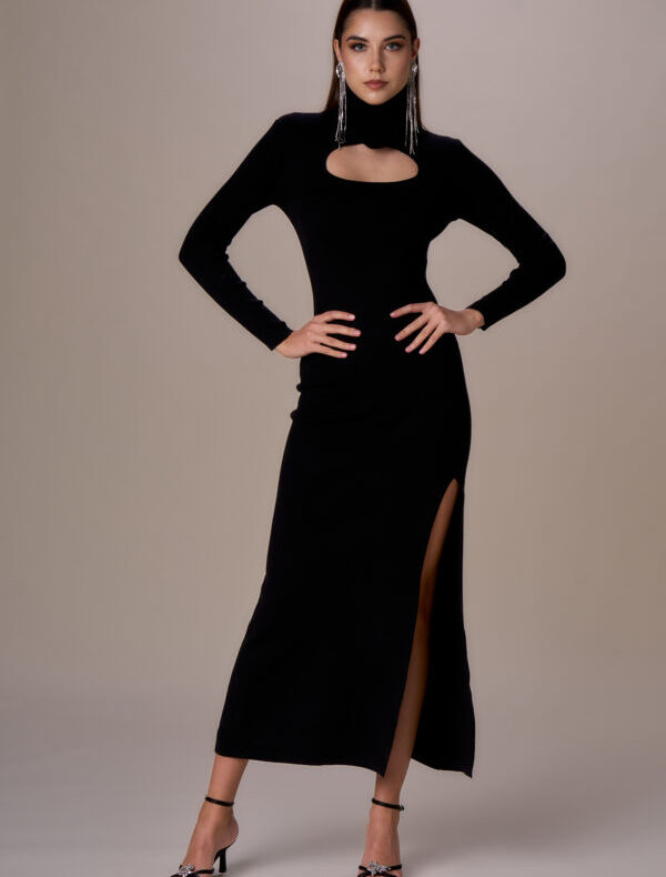 ABITO LUNGO NERO CUT OUT No Secrets