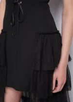 ABITO LUNGO TULLE NERO Denny Rose