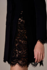 ABITO ROBE MANTEAU NERO IN PIZZO No Secrets