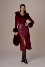 CARDIGAN BORDEAUX ECOPELLICCIA No Secrets