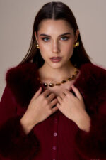 CARDIGAN BORDEAUX ECOPELLICCIA No Secrets