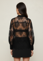 CAMICIA PIZZO NERO CHEMISETTE LACE Aniye By