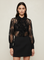 CAMICIA PIZZO NERO CHEMISETTE LACE Aniye By