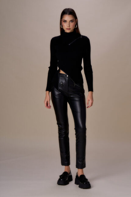 MAGLIA DOLCEVITA NERA ZIP No Secrets