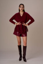 MAGLIA PULL BORDEAUX MACRAME’ No Secrets