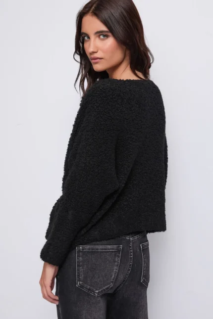 MAGLIA PULL NERA CUORE LATTE Denny Rose