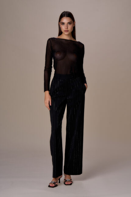 MAGLIA STRASS NERA No Secrets