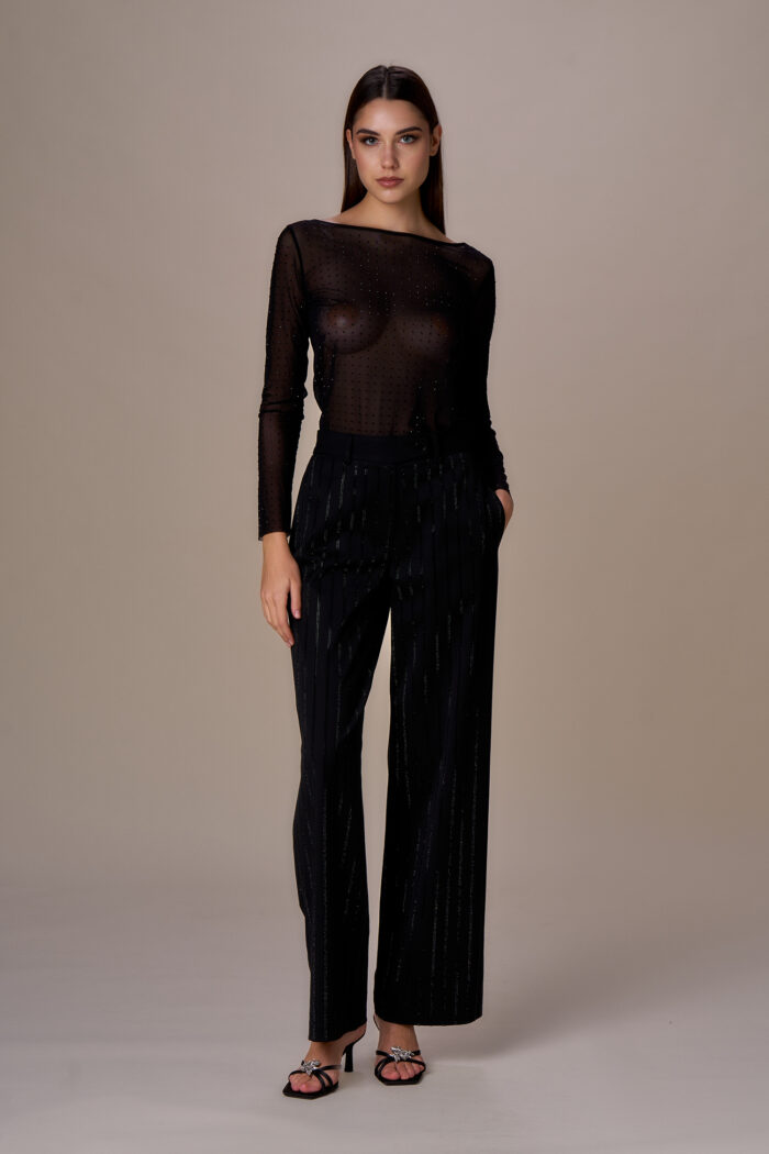 MAGLIA STRASS NERA No Secrets