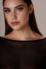 MAGLIA STRASS NERA No Secrets