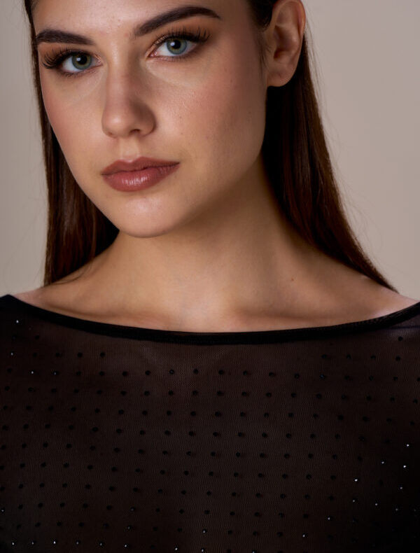 MAGLIA STRASS NERA No Secrets