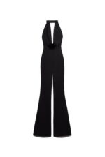 TUTA INTERA NERA JABOT JUMPSUIT SIENNA Aniye By